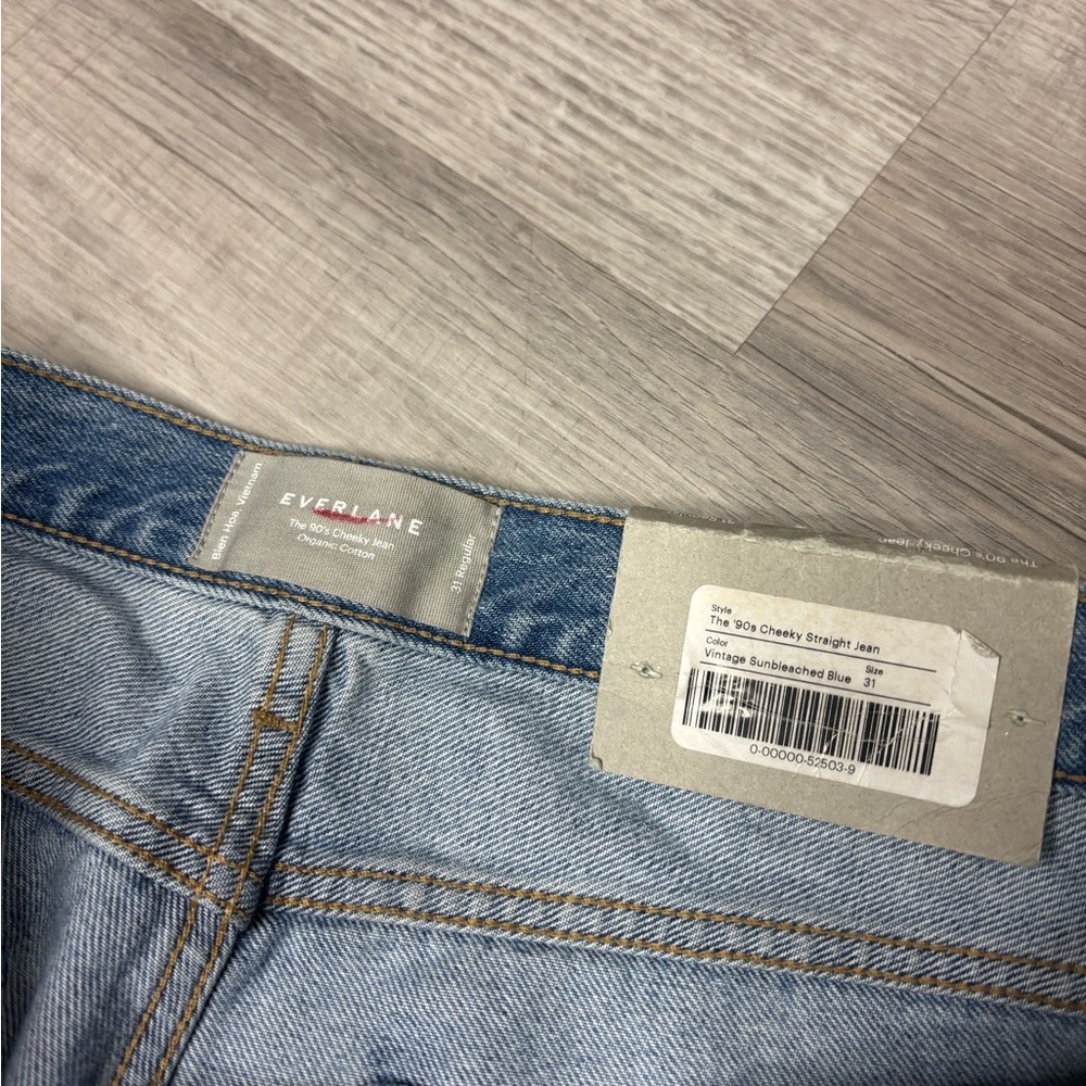 NWT Everlane The '90s Cheeky Straight Jean Color Vintage Sunbleached Blue Sz 31 - Picture 4 of 8